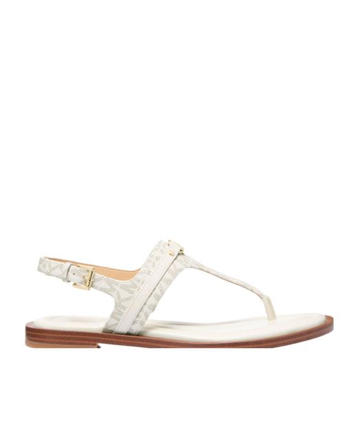 MICHAEL Michael Kors White Lightweight Flat Sandals