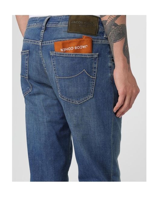 Jacob Cohen Blue Belt Loop Jeans for men
