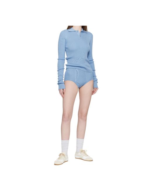 Rier Blue Ribbed Briefs