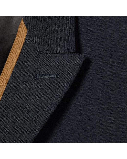 Gucci Blue Contrasting Profile Blazer for men