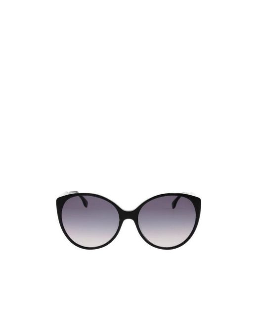 Fendi White Eyewear Round Frame Sunglasses