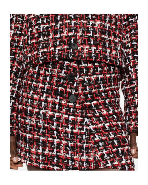 IRO Red Button-Down Skirt