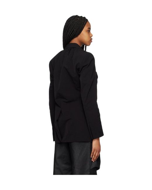 we11done Black Pleated Suit Coat