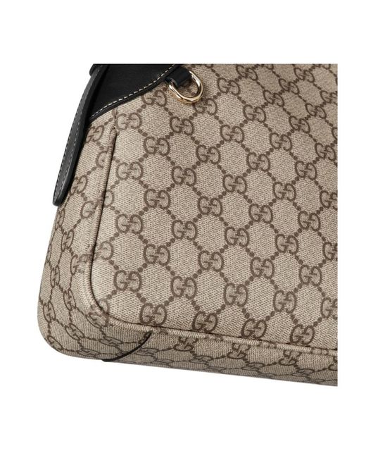 Gucci Gray Gg Emblem Medium Shoulder Bag