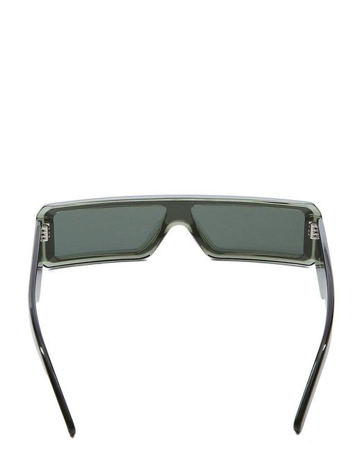 Rick Owens Green Rectangle Sunglasses for men
