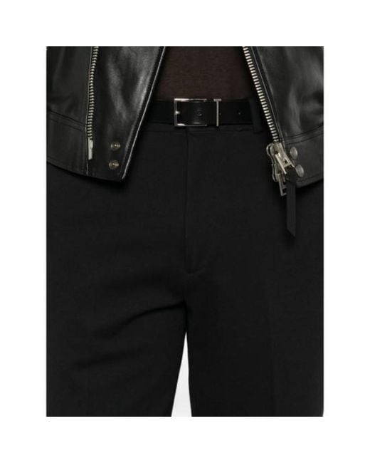 Calvin Klein Black Pressed-Crease Trousers for men