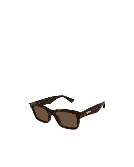 Bottega Veneta White Eyewear Rectangular-Frame Sunglasses for men