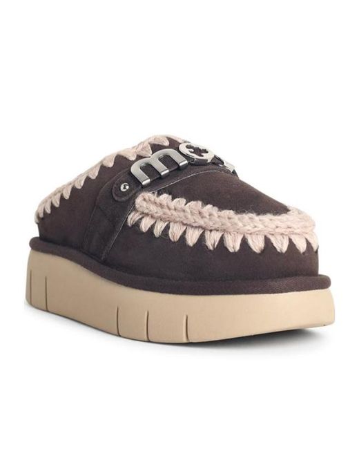 Mou Multicolor Logo Details Mules