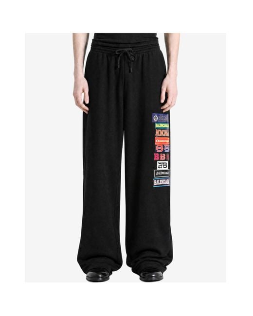 Balenciaga Black Baggy Sweatpants for men