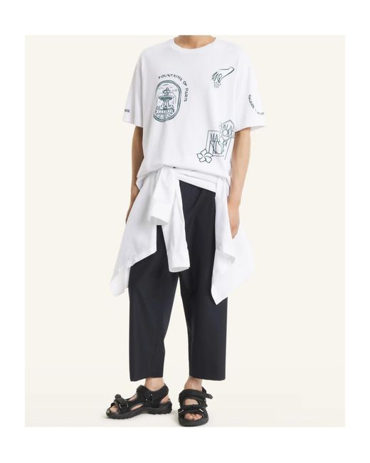 Maison Kitsuné White Short-Sleeved T-Shirt for men