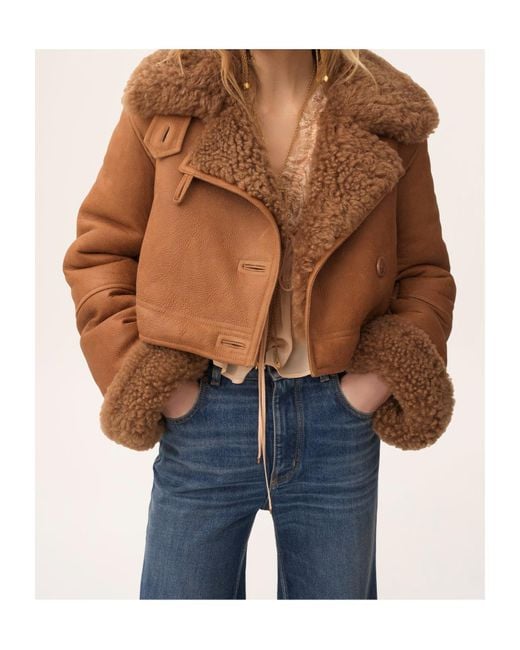 Chloé Brown Cropped Boxy Jacket