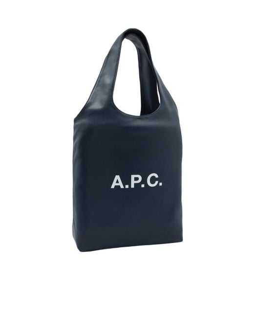 A.P.C. Blue Ninon Small Tote Bag