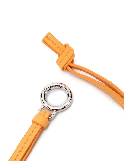 Stella McCartney White Knotted Round Key Chain