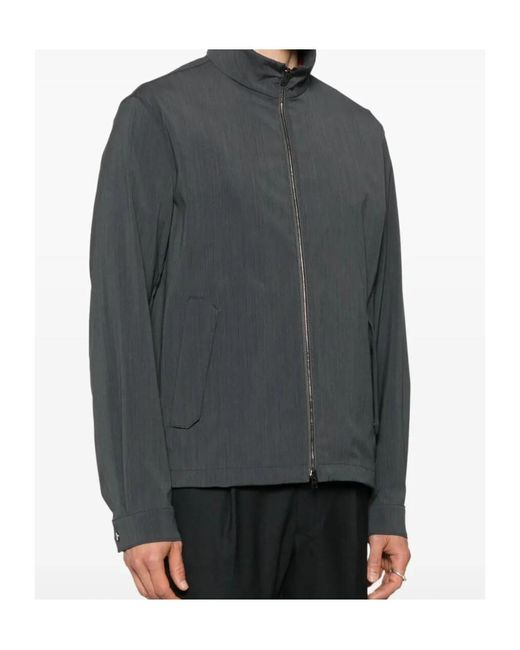Herno Gray Lightweight Bomber Jacket for men