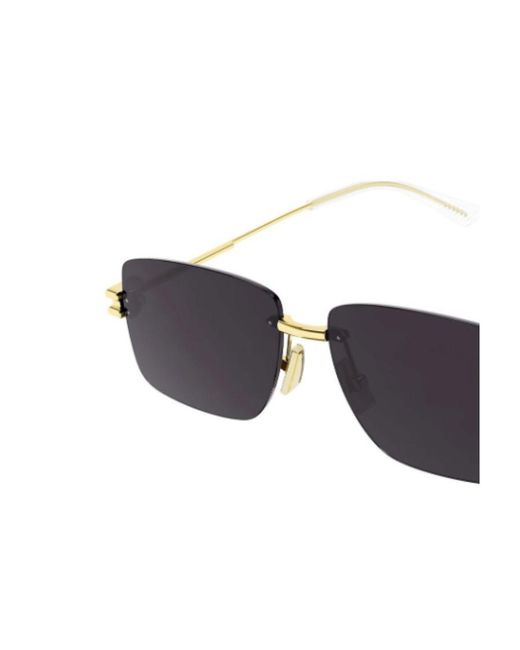Bottega Veneta White Eyewear Rectangle-Frame Rimless Sunglasses