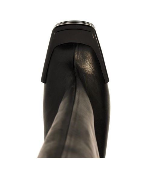 Rick Owens Black 120Mm Thigh-Length Leather Boots