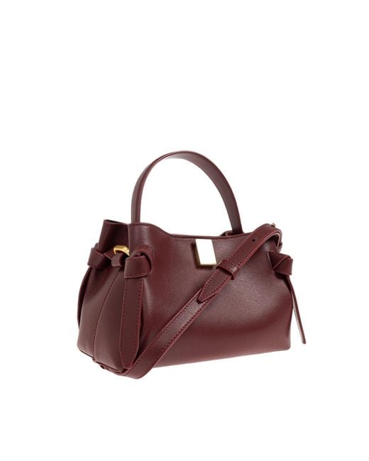 Yuzefi Red Knotted Shoulder Bag