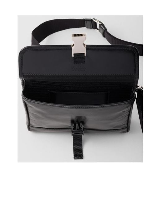 Prada Black Leather Smartphone Case for men