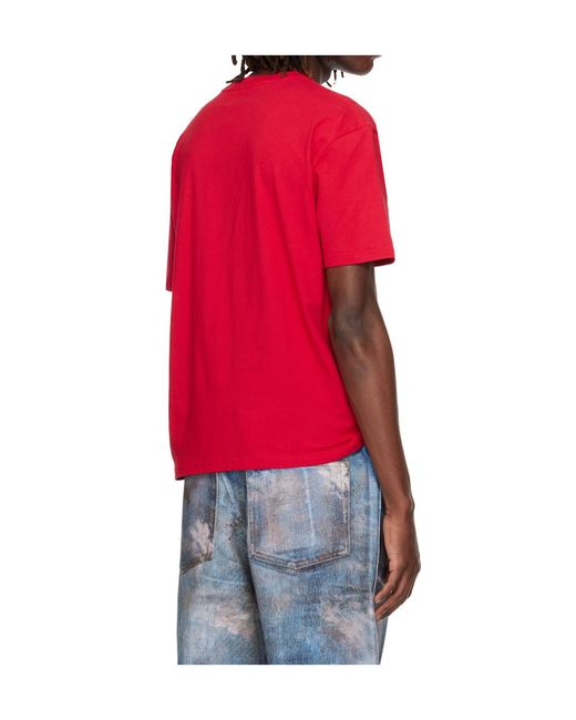 ANDERSSON BELL Red Heart-Shaped T-Shirt for men