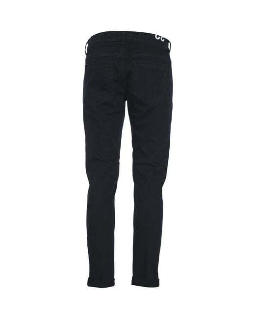 Dondup Black Belt-Loop Jeans for men