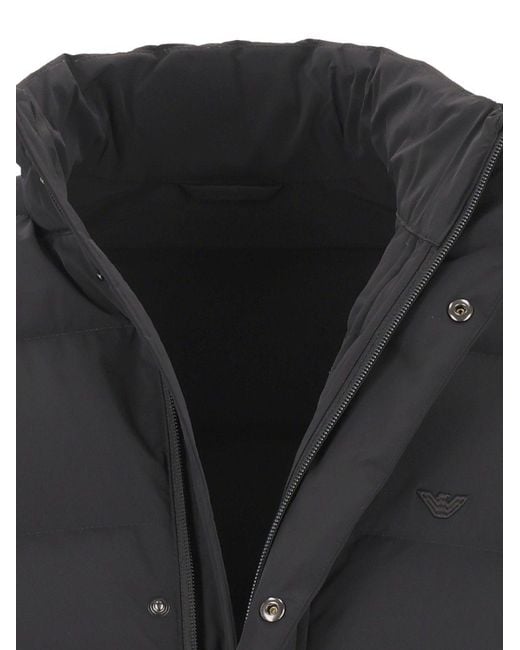 Emporio Armani Black Zip-Up Bomber Jacket for men