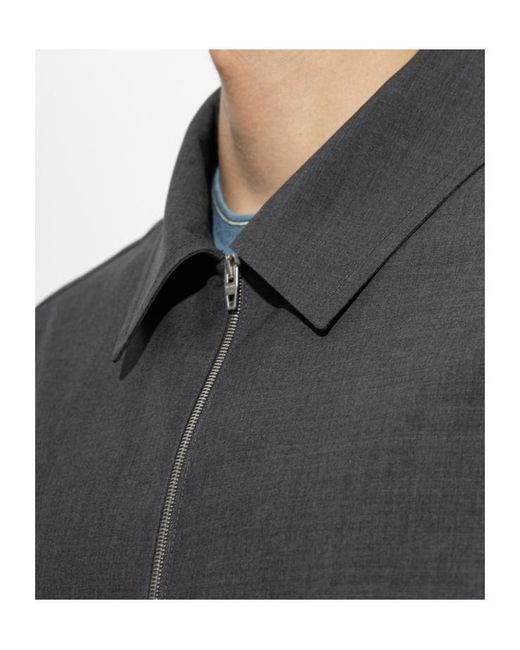 Jil Sander Black Long-Sleeve Zip-Up Jacket for men