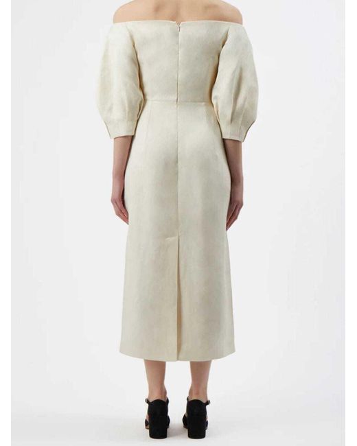 Gabriela Hearst White Strapless Dress