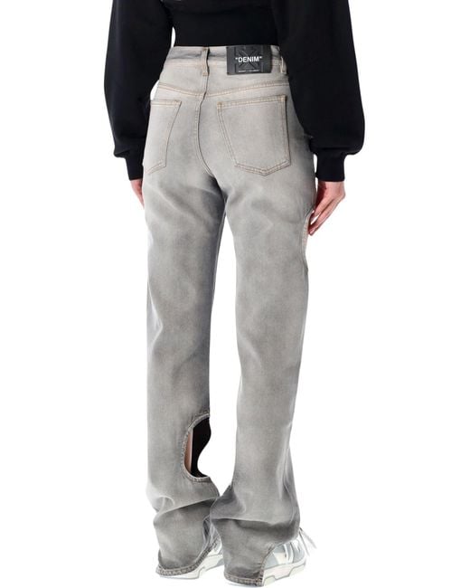 Off-White c/o Virgil Abloh Black Meteor Cut-Out Jeans