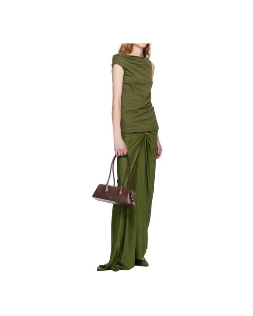 OSOI Brown Boat Wide Mini Shoulder Bag