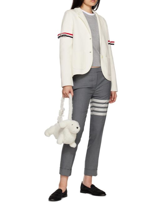 Thom Browne Gray 4-Bar Tailored Cropped Pants