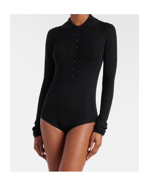 Frankie Shop Black Solana Bodysuit