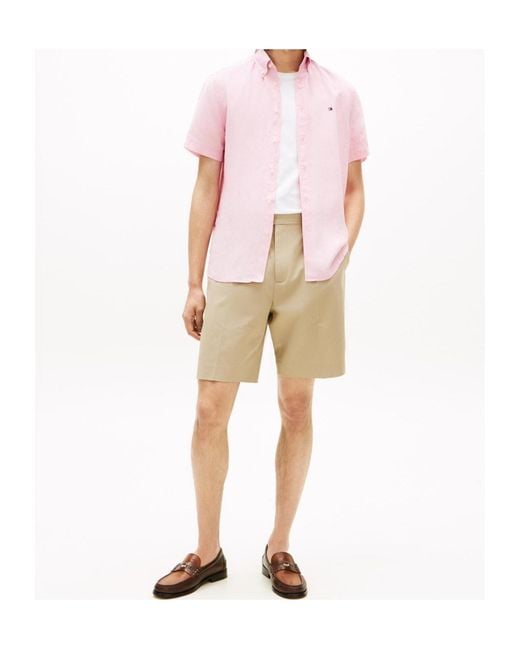 Tommy Hilfiger Pink Short Sleeve Shirt for men
