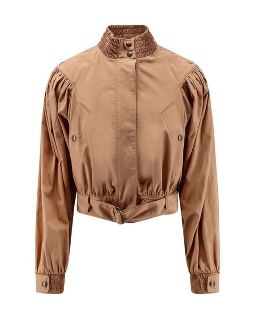 Chloé Brown Long-Sleeved Casual Jacket