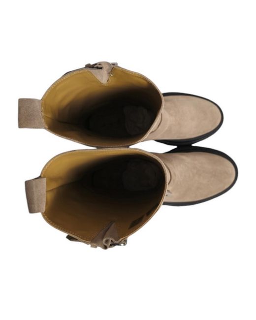 Hogan Brown Buckled Biker Boots