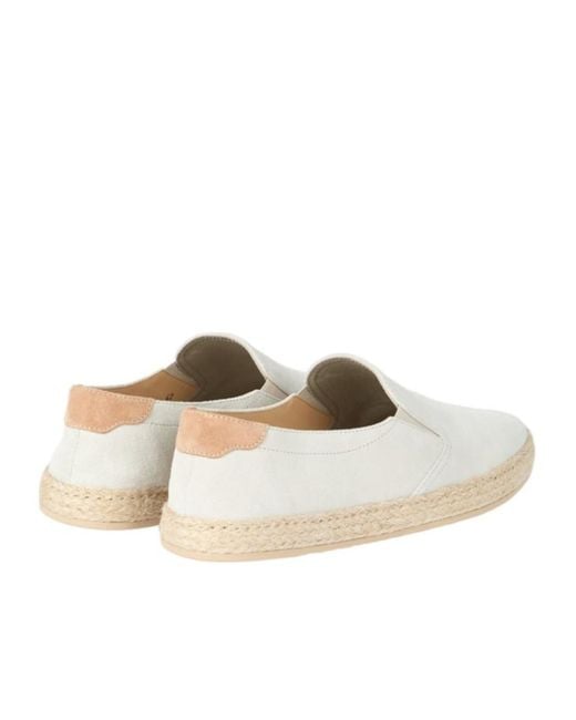 Brunello Cucinelli White Slip-On Espadrilles for men