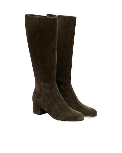 Gianvito Rossi Brown Suede Knee-High Boots