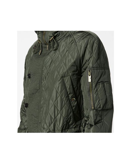 Burberry Green Parka Coat for men