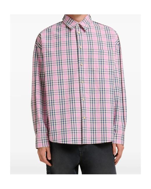 Marni Red Checked-Pattern Ppocket Shirt for men