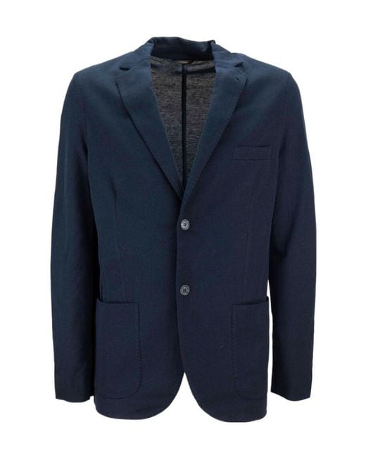 Loro Piana Blue Single-Breasted Blazer for men