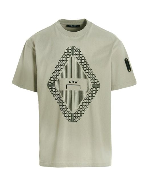 A_COLD_WALL* Green A-Cold-Wall* Gradient Logo Printed Crewneck T-Shirt for men