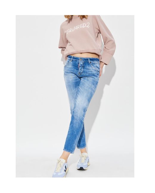 DSquared² Blue Low-Rise Slim Fit Jeans