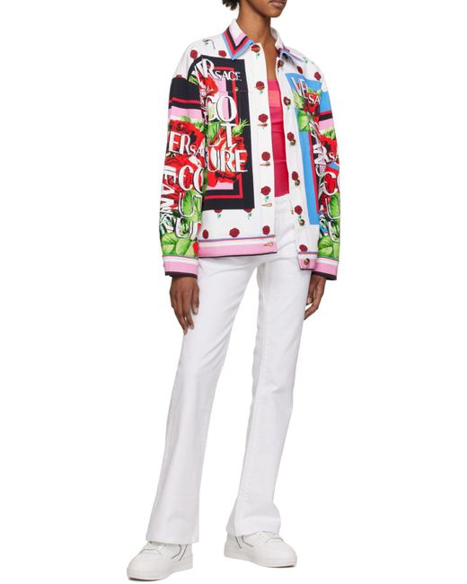 Versace Jeans Pink Logo-Patch Bodysuit