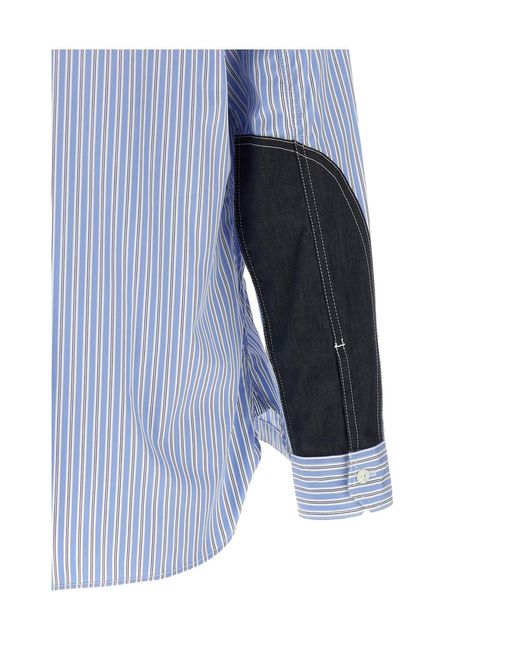 Junya Watanabe Blue Denim Insert Shirt for men