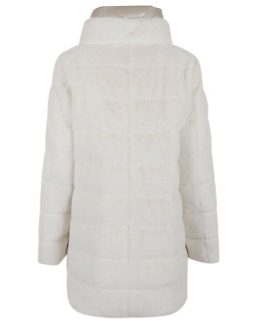 Herno Gray Funnel-Neck Jacket