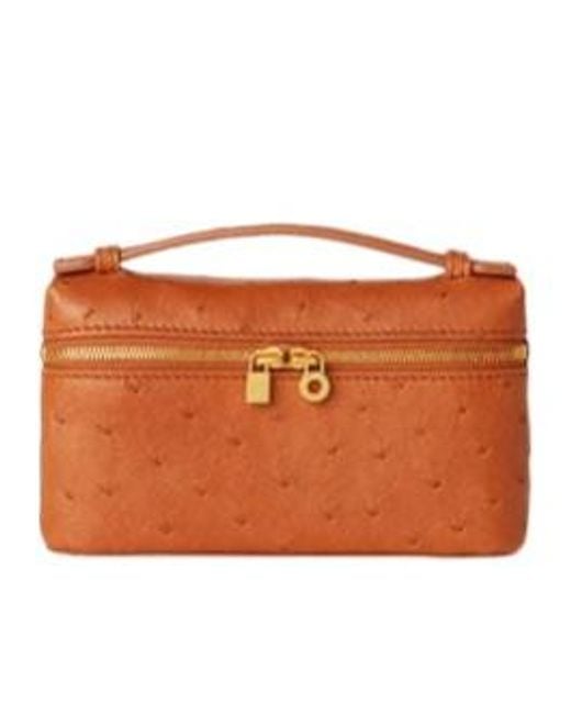 Loro Piana Orange Extra Pocket Mini Pouch
