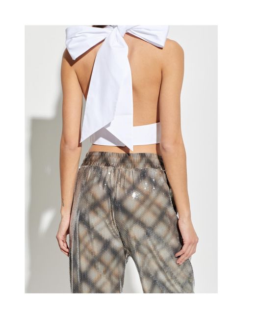 DSquared² White Pussy Bow Top