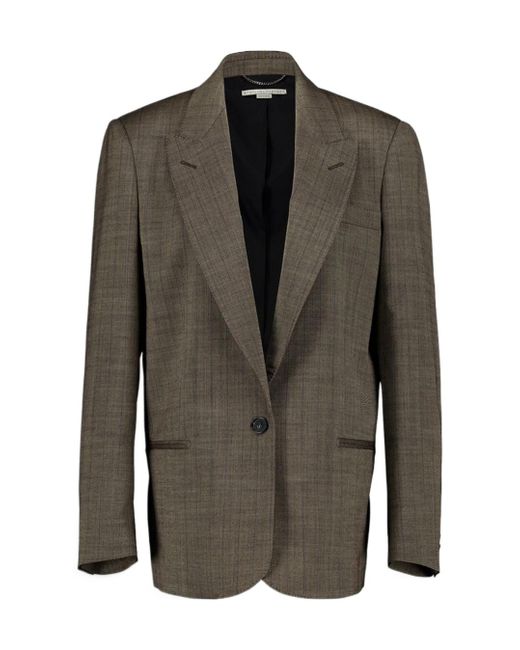 Stella McCartney Green Classic Single-Breasted Blazer
