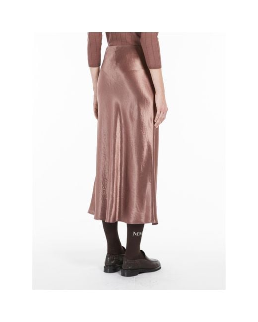 Max Mara Pink Alessio Satin Maxi Skirt