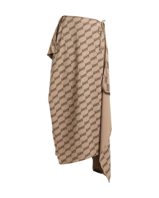 Balenciaga Natural Logo Lace-Up Skirt