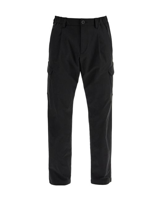 Herno Black High-Waist Tapered Trousers for men